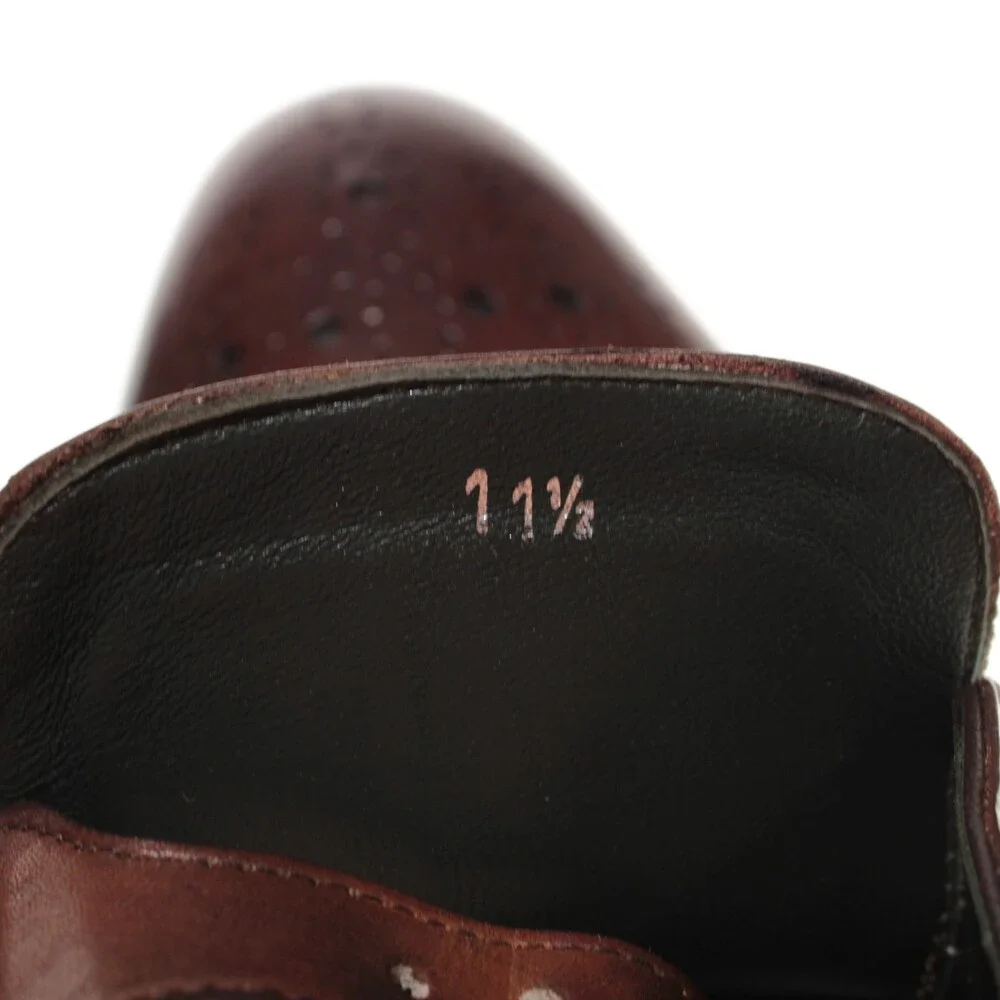 Pastori NWB Single Monk Strap Dress Shoes Size 11.5 US in Brown Leather